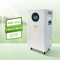 Batterie solaire domestique haute puissance 48V 32kWh au phosphate de fer et de lithium, type split, empilable, murale, avec écran tactile LCD