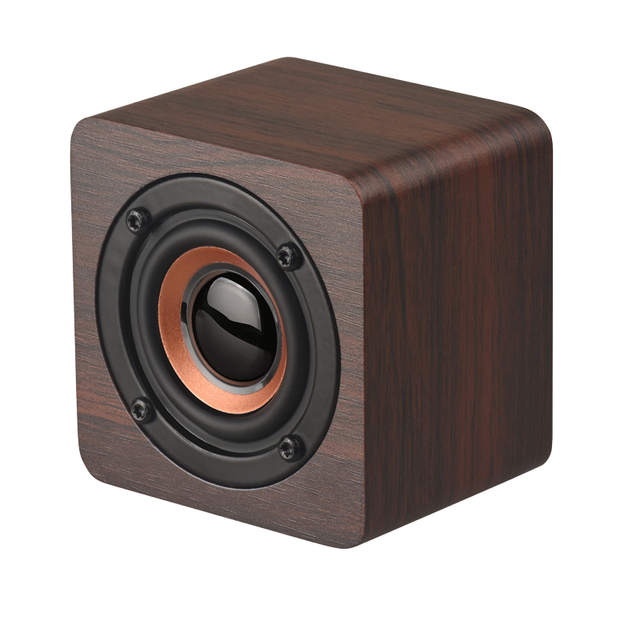 1.5 Inch Wooden RGB LED Wireless Mini Portable Party Phone Speaker with Computer Support for Outdoor & Home Theatre Use
