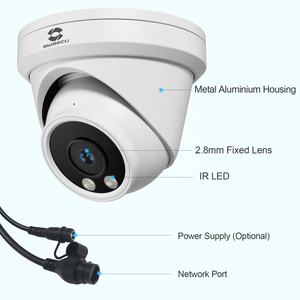 Gwsecu โดมกลางแจ้งมีไมค์ในตัวระบบเสียงอัจฉริยะตรวจจับมนุษย์มุมกว้าง30เมตรวิสัยทัศน์กลางคืน <span class=keywords><strong>IR</strong></span> ป้อมปืน4MP IP รักษาความปลอดภัย POE - Product Image 5