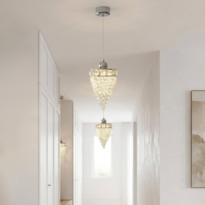 Lampadari a Sospensione LED di Lusso in Ferro e Cristallo dal Design Moderno, Facile Installazione, Illuminazione Dimmerabile per Casa, Sala da Pranzo, Soggiorno - Product Image 3