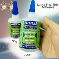 Lem Super Cyanoacrylate Tipis Cairan Perekat untuk Proyek Pertukangan Kayu, Model Hobi, Pekerjaan Inlay, 100g, Didukung OEM