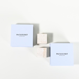 PackSecret Custom Blue Jewelry Gift Boxes High Quality Magnetic <b>Earrings</b> <b>Box</b> Paper Jewelry <b>Box</b> - Product Image 6