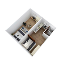 Kit standard australien conteneur entièrement meublé un cadre modulaire maison préfabriquée de 2 chambres maisons préfabriquées