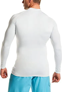 Vente en gros de chemises de protection imprimées sur mesure Peaux de base pour hommes Protection <span class=keywords><strong>UV</strong></span>/solaire UPF 50 + Manches longues Natation Surf Rash Guard - Product Image 5