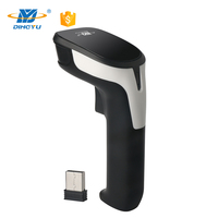 Lector de Códigos de Barras 1D 2D QR Portátil, Escáner de Códigos de Barras Inalámbrico Bluetooth y 2.4G y USB con Soporte
