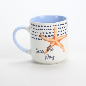 定制海洋动物彩色陶瓷牛奶饮料杯个性化海滩纪念品陶瓷咖啡杯带手柄 - Product Image 5
