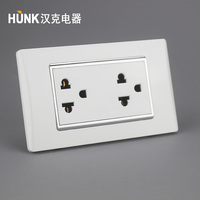 HKAMCO Interrupteur mural électrique simple bipolaire en PC avec panneau NFC en acier inoxydable, conception HNC, 10A 125V US, Garantie 12 ans