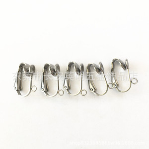 Stainless Steel Round Clip-on <b>Earrings</b> U-shaped Single-loop DIY Jewelry Accessories Unisex Fashion <b>Earrings</b> - Product Image 1
