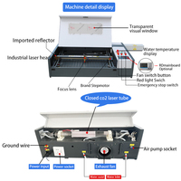 Machine de découpe laser mini 600 mm * 400 mm 6040 40w 50w 60w 4060 Machine de gravure et de découpe laser CO2