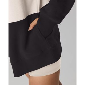 Sudadera de cuello alto para mujer FOXA, estilo oversize, con bloques de color, forro polar, cálida y cómoda para otoño 2026 - Product Image 4