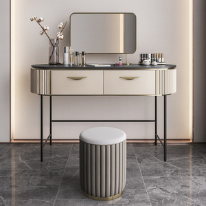 Risamshan — coiffeuse pour filles, <span class=keywords><strong>table</strong></span> de maquillage, avec miroir led et tabouret, design moderne, de <span class=keywords><strong>haute</strong></span> qualité, usine directe - Product Image 3