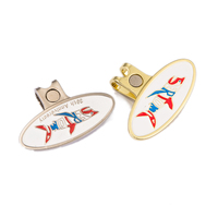 Personalizado de alta calidad magnético sombrero Pin Clip esmalte suave Metal Golf pelota marcador Logo diseño personalizable gorra magnética marcador de bola
