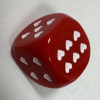 Jeu de dés personnalisé de haute qualité, cœur, 6 faces, coins arrondis, 20 mm, coins arrondis pour le jeu de table, divertissement