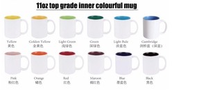 Mug en céramique personnalisable par sublimation, 11 oz, avec anse et intérieur colorés, pour café - Product Image 2