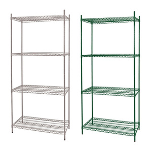 AMJ מפעל ישירות מתכת ירוק אישור Nsf אפוקסי 4 Tier אחסון חוט מדף מדפי - Product Image 2