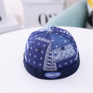 Nouveau bonnet <span class=keywords><strong>Docker</strong></span> pour enfants à imprimé Paisley, en coton, style marin, sans bord, type bandana - Product Image 5