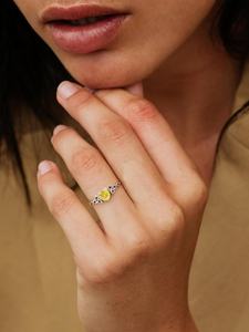 ChicSilver Anillo ajustable <span class=keywords><strong>de</strong></span> plata 925 con <span class=keywords><strong>piedra</strong></span> natural para mujer, caja <span class=keywords><strong>de</strong></span> regalo <span class=keywords><strong>de</strong></span> la suerte para 12 meses - Product Image 3