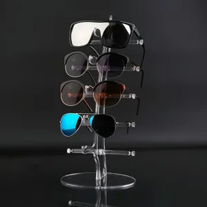 5副太阳镜眼镜时尚亚克力展架柜台眼镜展示架支架透明热腾腾