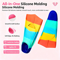 Palmes de natation en silicone pour hommes et femmes, spécialisées pour le freestyle, outil d'entraînement professionnel pour adultes et enfants, ne provoquent pas d'éraflures