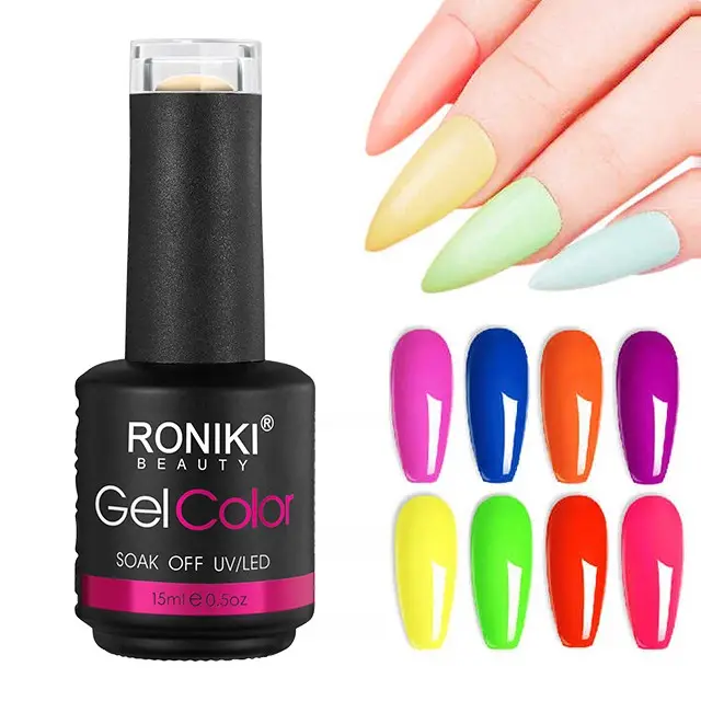 RONIKI OEM private free sample design Wholesale new 3000 colors gel nail polish 15ml Soak OFF led polish uv gel