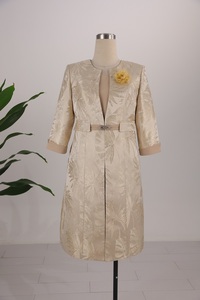 Trajes de Chaqueta Larga de Alta Calidad para Mujer, Moda Africana para Oficina, Vestidos de Iglesia, Tallas Grandes, Conjuntos de 2 Piezas, Vestido y Chaqueta - Product Image 4