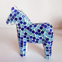 Kit de carreaux de mosaïque de verre bricolage de couleur mélangée adultes-caboteur en bois fait à la main Kits d'artisanat de mosaïque pour enfants cadeau à la maison