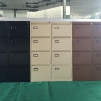 Classeur vertical en acier de bureau KD personnalisé Classeur latéral en métal à 4 tiroirs
