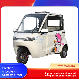 Triciclo Eléctrico Mini Cerrado de 3 Ruedas, 2 Puertas, 3 Asientos, Vehículo de Reparto Económico - Product Image 3