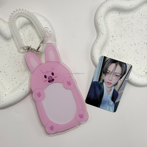 2025 venta al por mayor personalizado Kpop Sk Bp Bt Ive En Atee marco de fotos acrílico 3 pulgadas Mini tarjeta pantalla Photocard titular con llaveros - Product Image 3