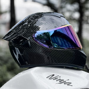 Cascos <span class=keywords><strong>de</strong></span> Motocicleta para Hombre y Mujer Estilo Caballero Motocross Cara Completa ABS Seguridad Personalizada para Todas las Estaciones Listo para el Invierno Talla XL - Product Image 1