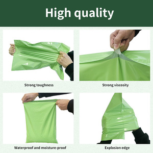 Venta al por mayor biodegradable PLA embalaje de plástico bolsas de polietileno bolsa de correo embalaje personalizado logotipo impreso envío ropa - Product Image 5