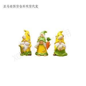 Estatuas de Gnomos con Temática de Pascua de Resina Personalizadas, Juego de 3 Piezas con Conejito Adorable y Huevos Coloridos, Excelente Regalo Decorativo para el Hogar y el Jardín - Product Image 3