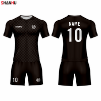 Maillot de football en polyester à sublimation intégrale, ensemble de vêtements de sport avec tissu léger et respirant pour les équipes de football jeunes et adultes