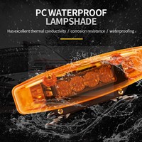 Nouvelle barre lumineuse stroboscopique SHINEMIEN 24 LED, ambre et blanc, magnétique, pour toit de camion, d'urgence, 12V 24V, 4000 lumens, 36W