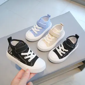 Calzado blanco de fondo suave para niños y niñas, zapatillas deportivas para niños pequeños, zapatos informales para monopatín para niños