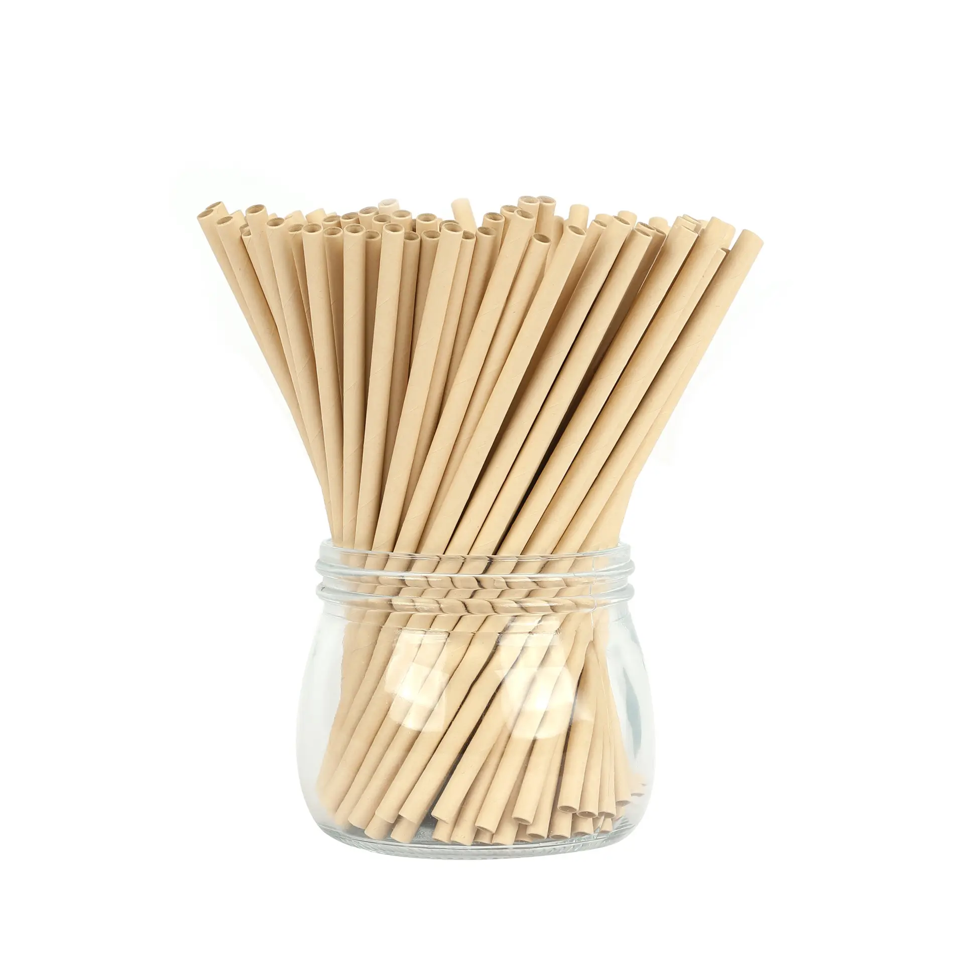 MZL Disposable Degradable Bamboo Pulb Fiber Drinking Straw Green Environmental Protection
