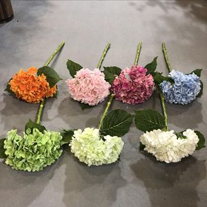 Hortensia de tacto Real de alta calidad, flores de hortensias extra <span class=keywords><strong>grandes</strong></span>, decoración de boda para el hogar, flor Artificial de hortensia - Product Image 4