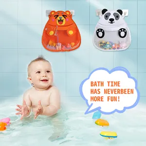 ארגונית לשקית רשת צעצוע אמבטיה תינוק תליית תיק אחסון ייבוש מהיר לאמבטיה תיק רשת מקלחת עם כוסות יניקה