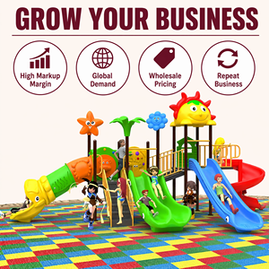 Equipo de Juegos Infantiles Comercial de Alta Calidad para Exteriores, Torre con Múltiples Toboganes, Túnel, Ola de Juego, para Niños, LLDPE, Acero, Escuela, Parque, Comunidad, OEM - Product Image 3
