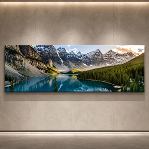 Tableau mural panoramique Montagne Lac <span class=keywords><strong>Paysage</strong></span> Forêt Vallée pour Salon Bureau Hôtel Lodge Intérieurs Naturels - Product Image 2