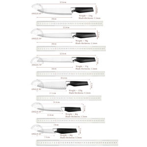 Set di Coltelli da Cucina <span class=keywords><strong>Giapponesi</strong></span> in Acciaio Inossidabile da 8 Pollici, 7 Pezzi, Ambidestri e Durevoli, Vendita all'Ingrosso dalla Cina - Product Image 6