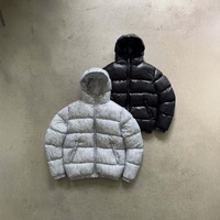 Veste d'hiver rembourrée à capuche pour homme, manteau chaud en duvet, veste oversize imperméable de style streetwear
