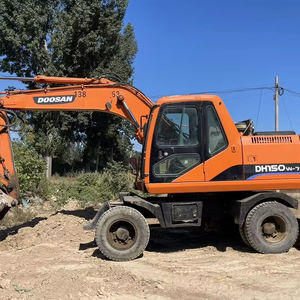Excavatrice à roues DH150W-7 Doosan d'occasion de haute qualité 15 tonnes DH150-7 DH150 Offre Spéciale de terrassement d'occasion - Product Image 1