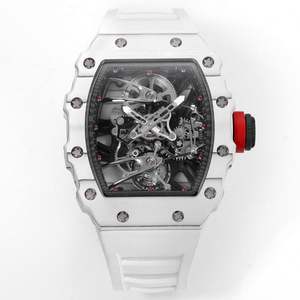 Montre-bracelet mécanique en fibre de carbone RM White 2702, luxe, tourbillon, mouvement automatique, montre-bracelet essentielle pour homme, mode, gym - Product Image 1