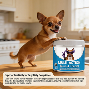 อาหารเสริมสุขภาพสัตว์เลี้ยงแบบเม็ดเคี้ยว 8-in-1 โพรไบโอติก มัลติวิตามิน สำหรับสุนัข ยี่ห้อไพรเวทเลเบล บรรจุ 120 เม็ด - Product Image 2