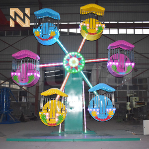 Mini <span class=keywords><strong>Grande</strong></span> <span class=keywords><strong>Roue</strong></span> de 5,5 m de hauteur, manèges de parc d'attractions extérieur, en acier et PRF, couleur personnalisée, manèges pour enfants de carnaval - Product Image 3