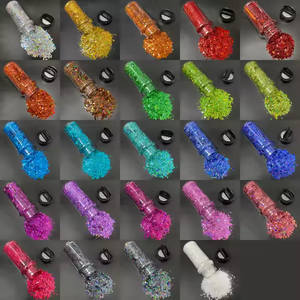 Vente en gros 2025 nouveau 2oz holographique 12 couleurs de qualité cosmétique PET matériel Nail Art cosmétiques hexagone gros paillettes ombre à paupières - Product Image 5