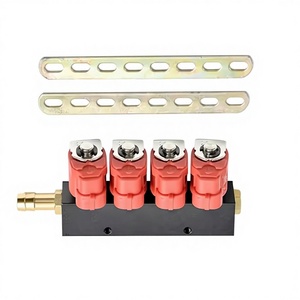 Kit de Conversión de Combustible de Gasolina a Gas para Vehículos LPG/CNG, 2/3 Ohmios, 4 Cilindros, Rojo, Unidad de Control de Riel de Combustible, Ajuste Universal para Modelos de Automóviles Estándar - Product Image 1