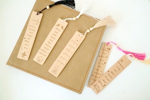 Custom Multi-Color Tassel <b>Bookmarks</b> with Laser Engraving Business <b>Gifts</b> for Celebration Activities Promotional <b>Bookmark</b> - Product Image 2
