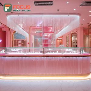 Minimalist Custom Jewelry Display Cabinet Manufacturer Metal <b>Frame</b> Brand Store Display Counter - Product Image 4